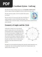 Geographic Coordinate System - Lat/Long