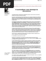 O Nacionalismo Como Ideologia da Desconversa - Maurício Tragtenberg