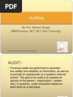 Auditing: by Prof. Nishant Ghuge MBA (Finance), NET, SET, PHD (Pursuing)