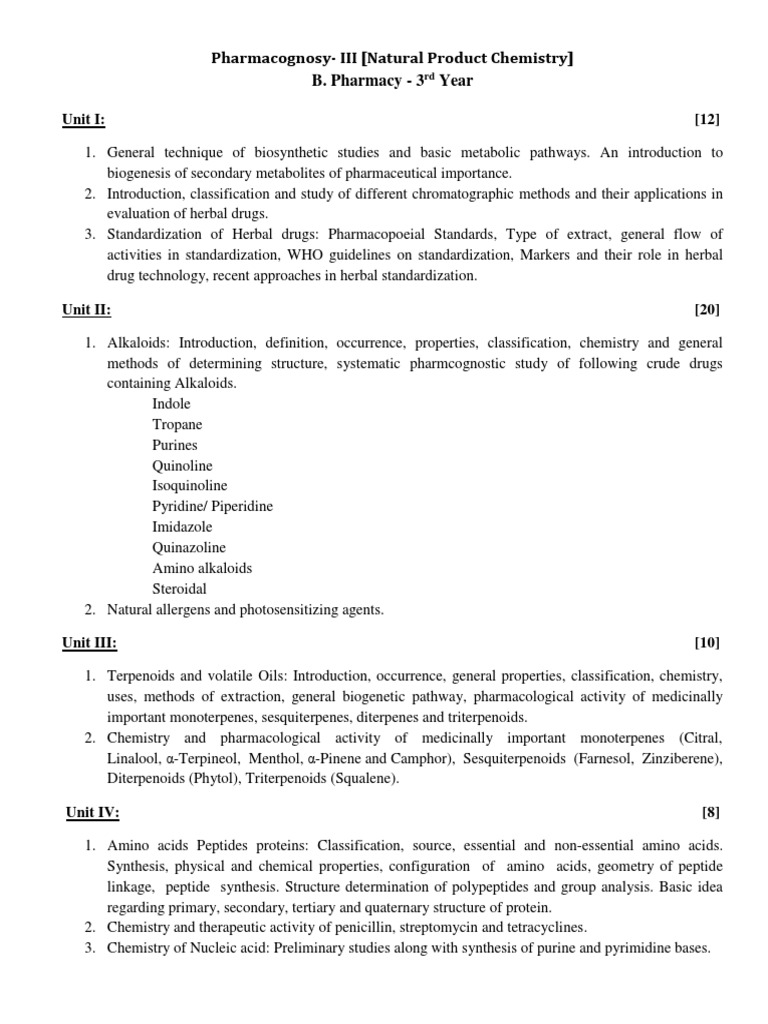 syllabus-for-pharmacognosy-iii-b-pharma-3-yr-pdf-alkaloid-peptide