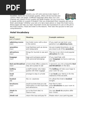 English for Hotel Staff