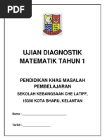 Ujian Diagnostik Matematik Tahun 1 Pendidikan Khas