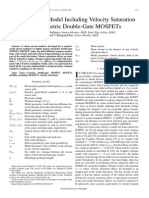 Drain Current Model Including Velocity Saturation For Symmetric Double-Gate Mosfets