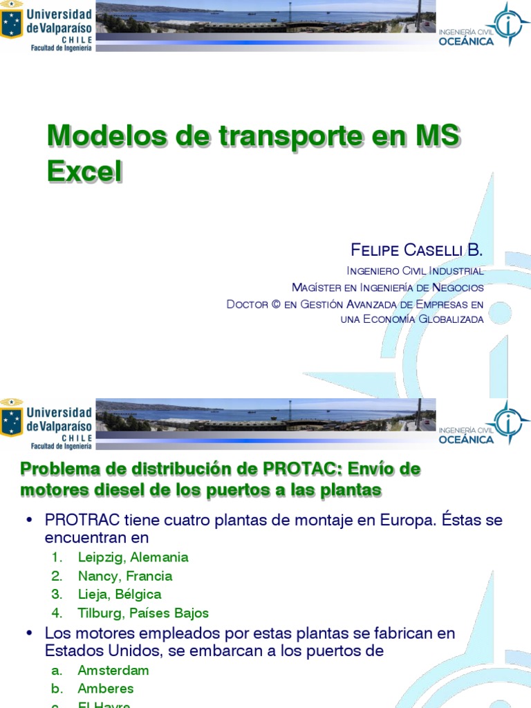 ICO 4.1 - Modelos de Transporte Con Excel | PDF | Transporte | Business