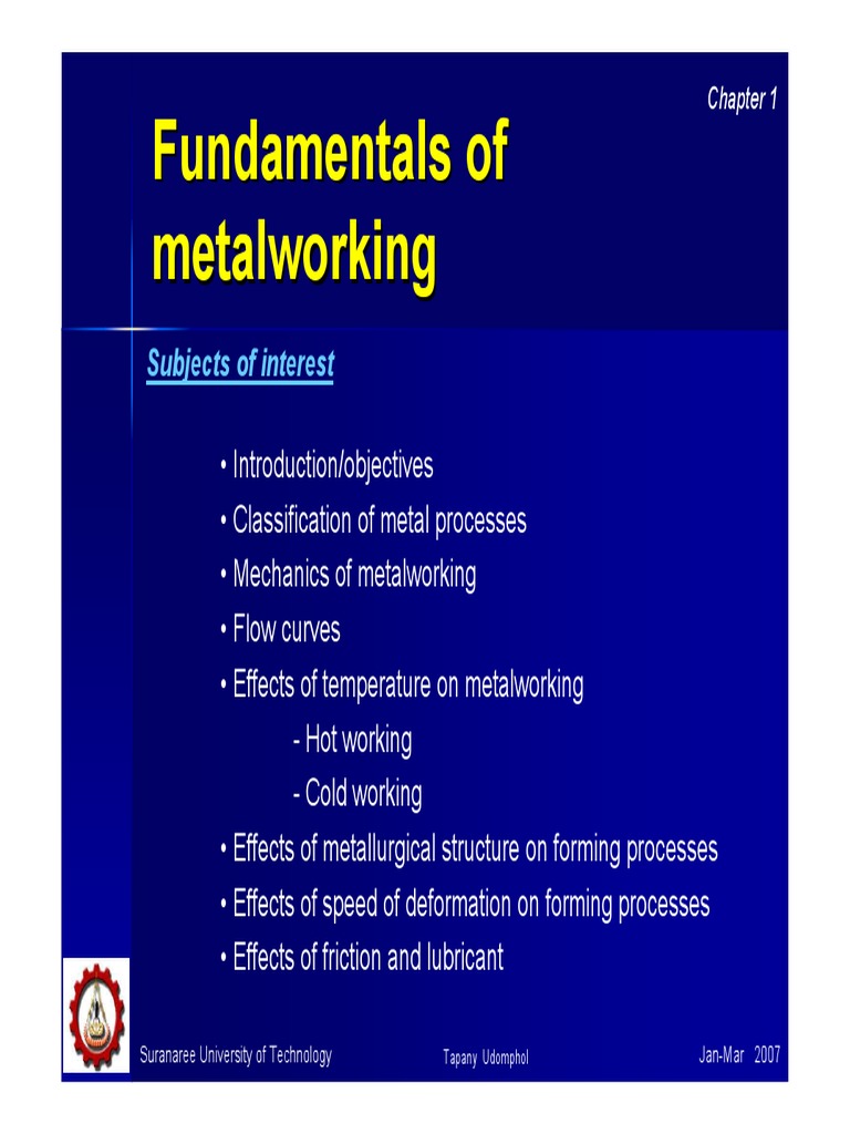 Fundamentals of Metalworking Deformation (Engineering) Yield
