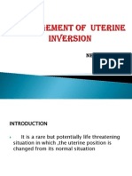 Mgt of Uterine Inversion