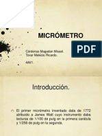 Metrología. Micrómetro.