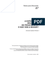 A Experiência Brasileira de Privatização - Armando Castelar Pinheiro