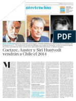 Coetzee, Auster y Siri Hustvedt