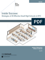 InsideSuccess: Strategies of 25 Effective Small High Schools in NYC