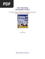 Training Managers Bible