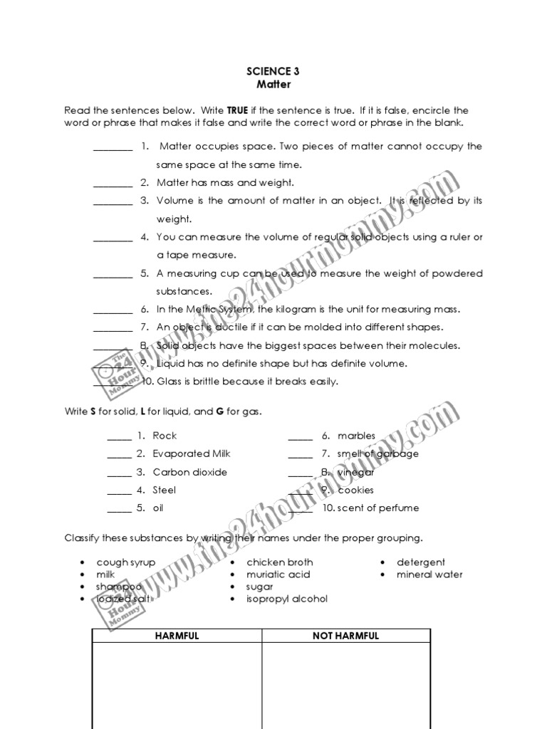 Grade 3 Science Worksheets Grade 3 Science Worksheets, image size:768x1024