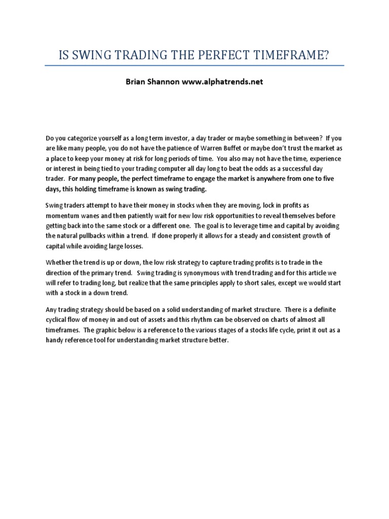 Alphatrends Swing Training Guide | PDF