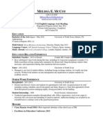 Act Mccoy Resume 2014 Teaching