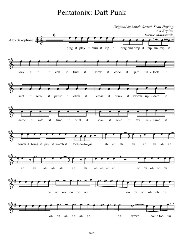 Daft punk saxophone best sale