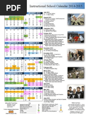 2014-2015 Episd Calendar | Pdf | Academic Term | Educational Institutions