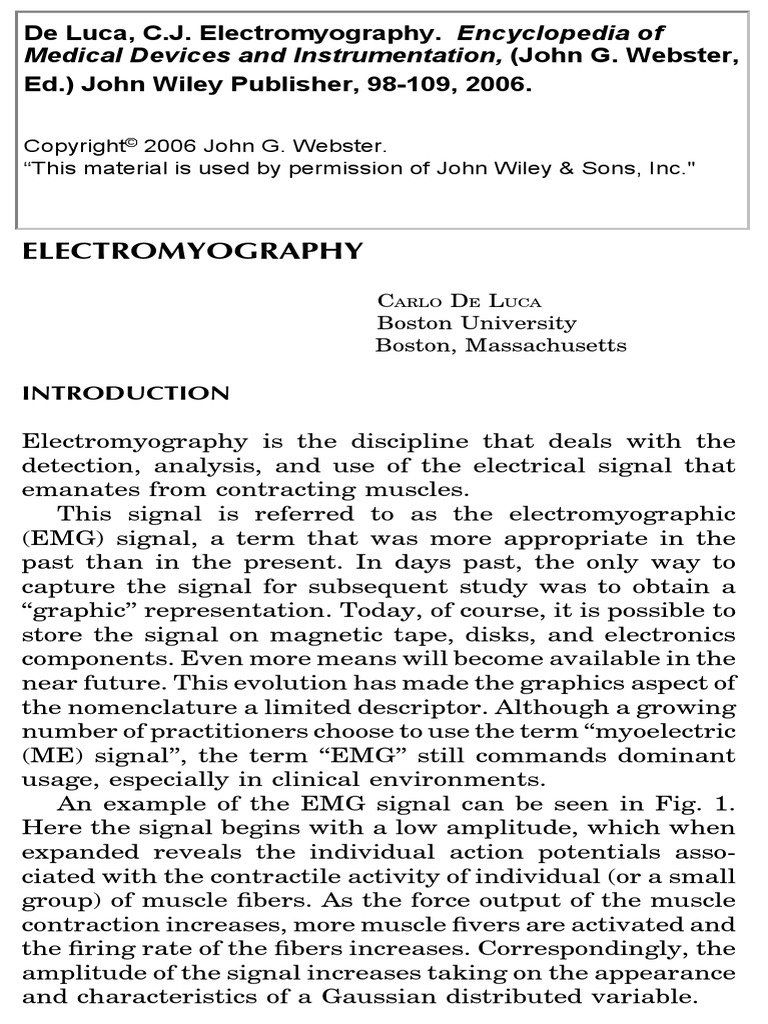 Electromyography Medical Encyclopedia PDF | PDF | Electromyography ...