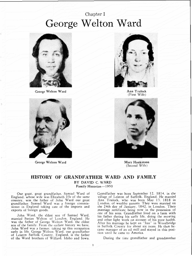 Welton Ward & Ann Trulock Family PDF Organizations That