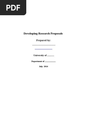 Phd Proposal