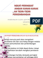 Ciri-Ciri Perkembangan Fizikal Prenatal, Bayi, Kanak-Kanak & Awal Remaja