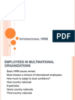International HRM strategies for multinational organizations