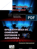 Operatividad de Comercio Exterior y Aduanera.