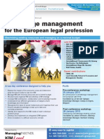 Knowledge Management For The European Legal Profession
