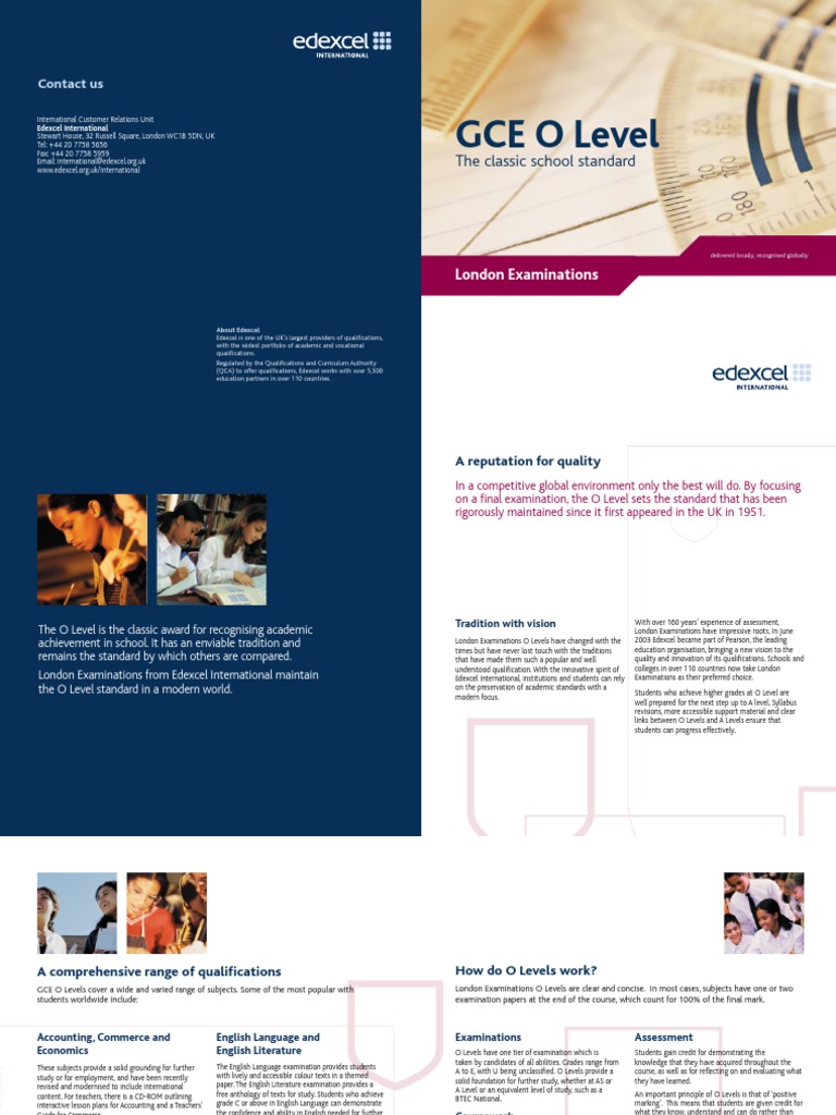 Gce o Level Excel | PDF | Test (Assessment) | Qualifications