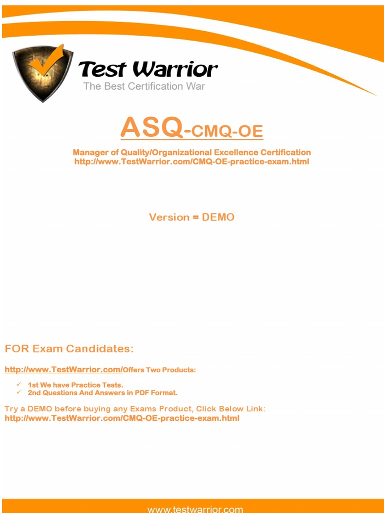 CMQ-OE Exam