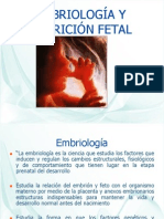 Embriologia y Nutricion