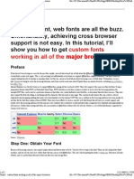 Custom Fonts Working in All of Major Browser