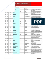 Complete First Certificate French Wordlist Excel