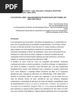 Cultura No Lazer - Uma Referência de Educação Não Formal No Sesc