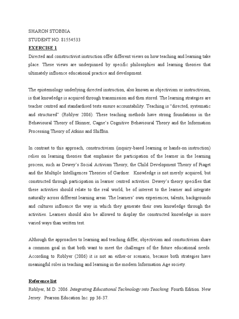 Exercise 1 | PDF | Career & Growth | Science & Mathematics