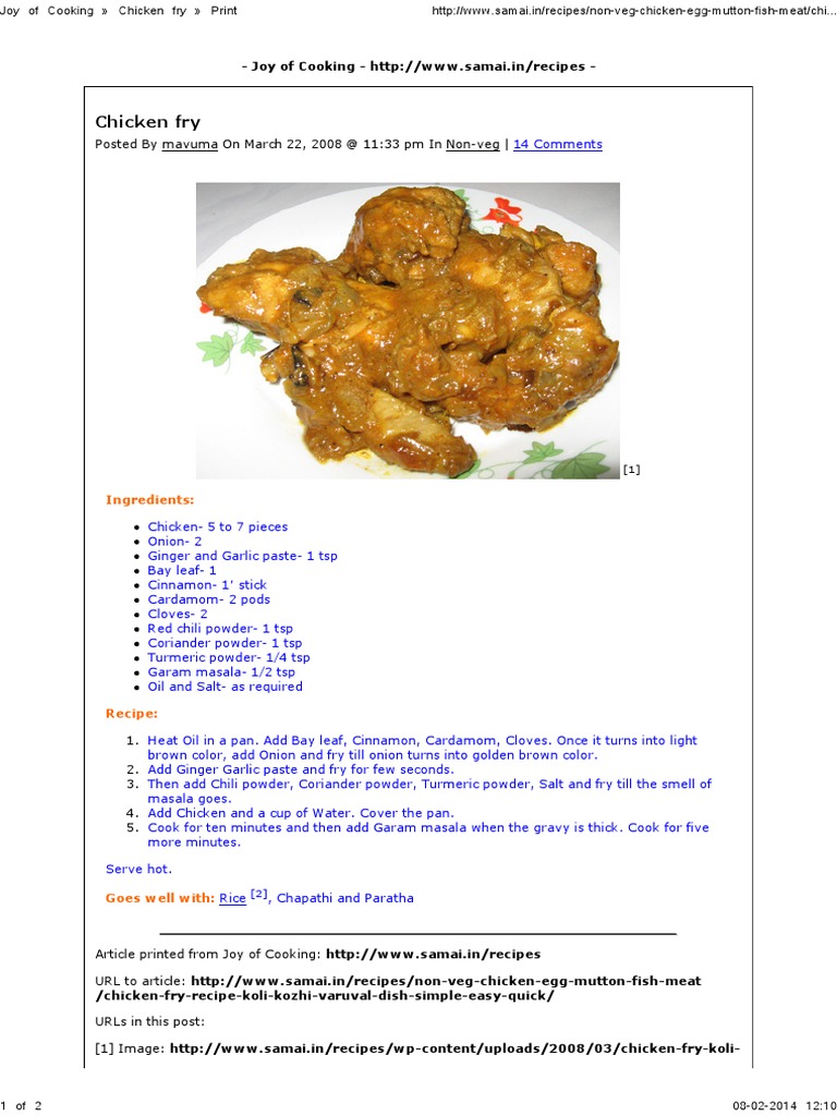 Chicken Fry - Niyaz | PDF
