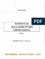 Komentar Allahovih Lijepih Imena (IB)