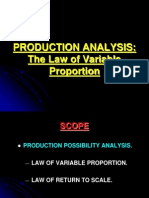 Law of Variable Proportions