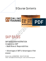 SAP BASIS Course Contents