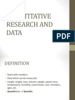Quantitative Research and Data