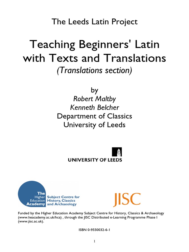 Latin Texts and Translations for Beginners | PDF | Gaul | Latin Literature