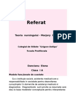 Referat Gordon Modele Funcționale de Sănătate 1