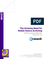The Growing Need for Mobile Device Archiving
