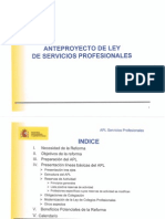 Anteproyecto de Ley de Servicios Profesionales 20-12-2012