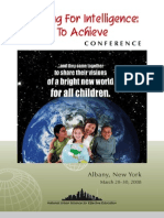 Teaching For Intelligence: Believe To Achieve: Albany, New York