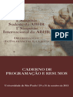 Caderno de Programação e Resumos ABHR