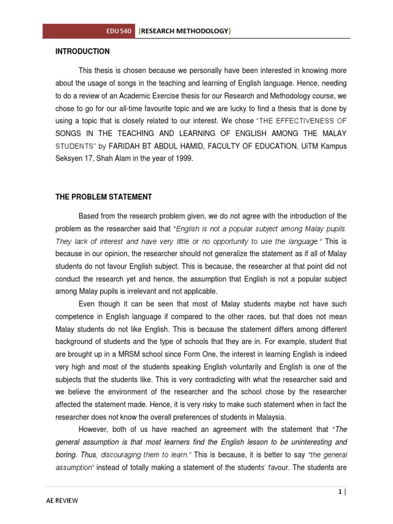 Academic Exercise Review | PDF | Language Education | Experiment