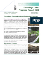 Onondaga Lake: Progress Report 2012: Onondaga County Ambient Monitoring Program