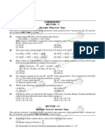 Chemistry: Section - I Straight Objective Type