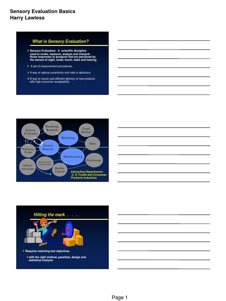 Sensory Evaluation Basic | PDF | Perception | Evaluation