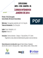 Cartaz Cursos Intensivos 2014